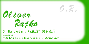 oliver rajko business card